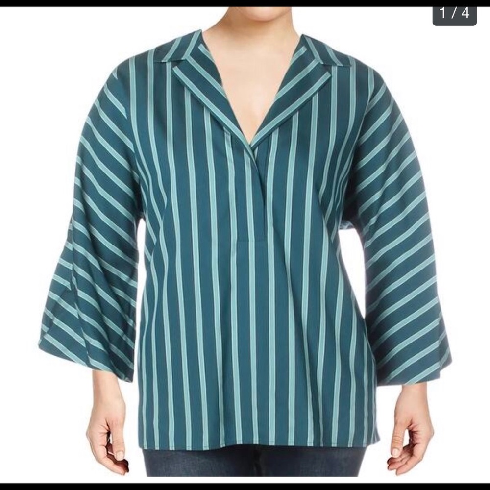 Lafayette 148 New York Maryana Striped Blouse-New